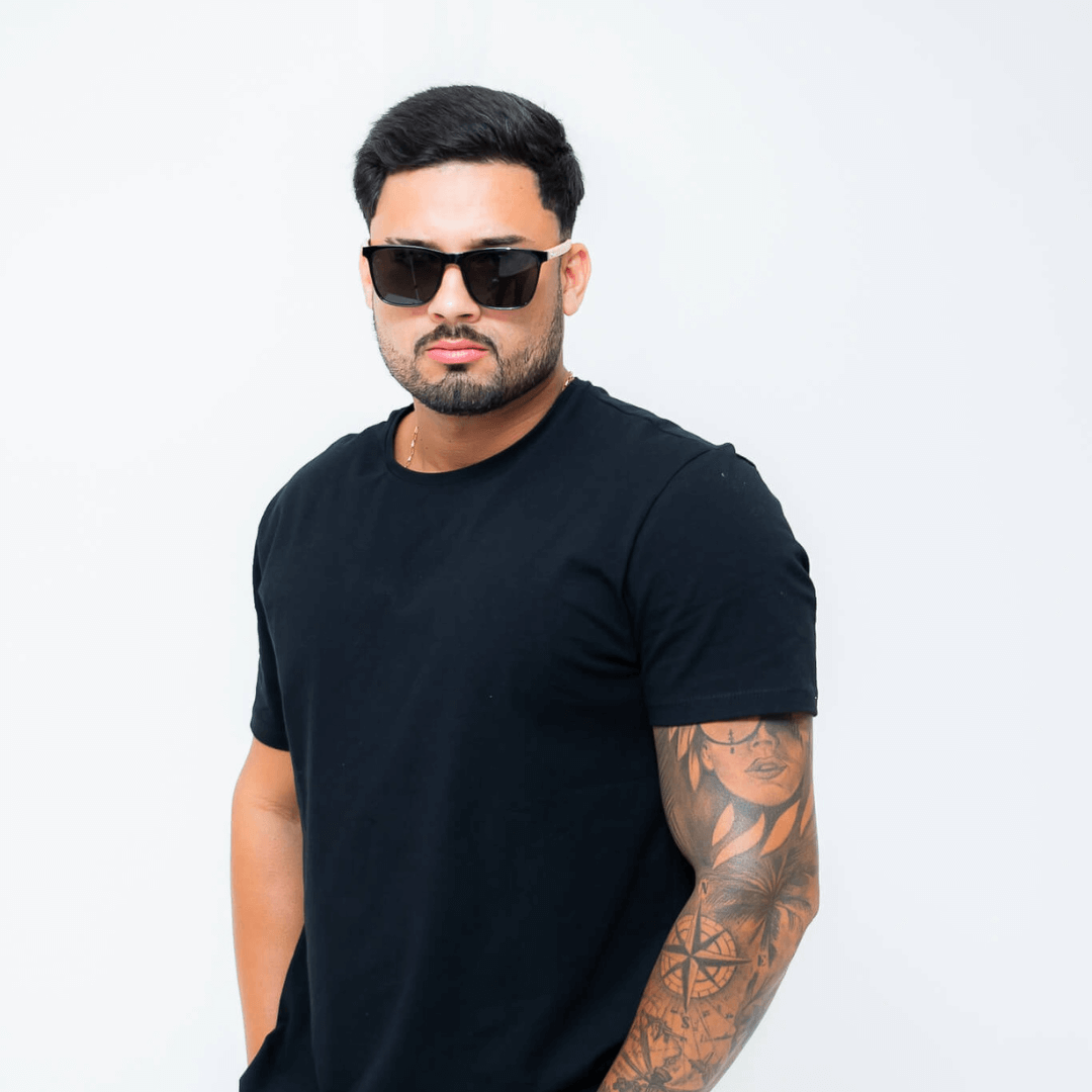Óculos de Sol Cruz Black Wayfarer Ivory - Imagem 2