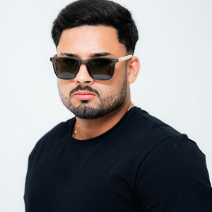 Óculos de Sol Cruz Black Wayfarer Ivory